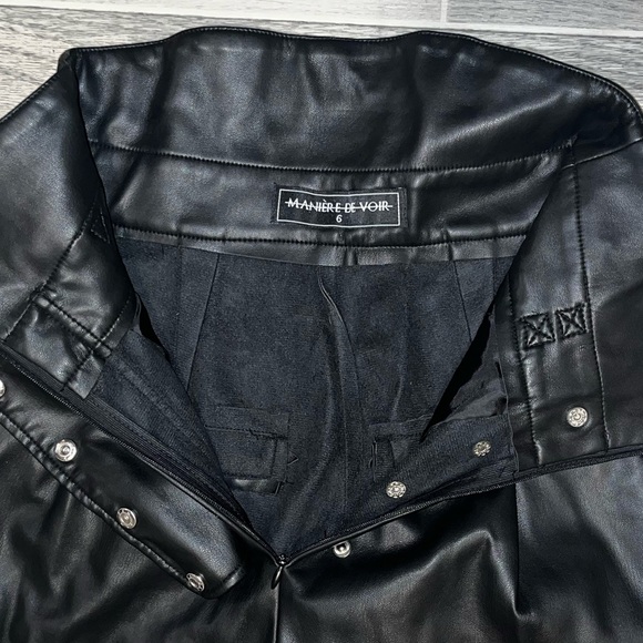 MANIÈRE DE VOIR Vegan Leather Pants - Picture 4 of 5